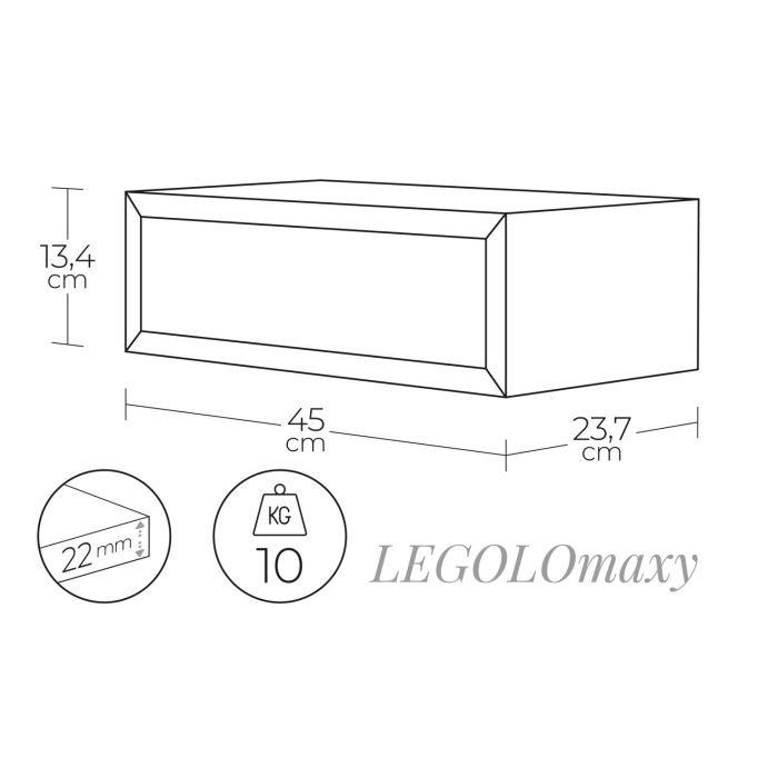 Acquista Sanitec Mensola da parete con cassetto 45x13,4 cm vari