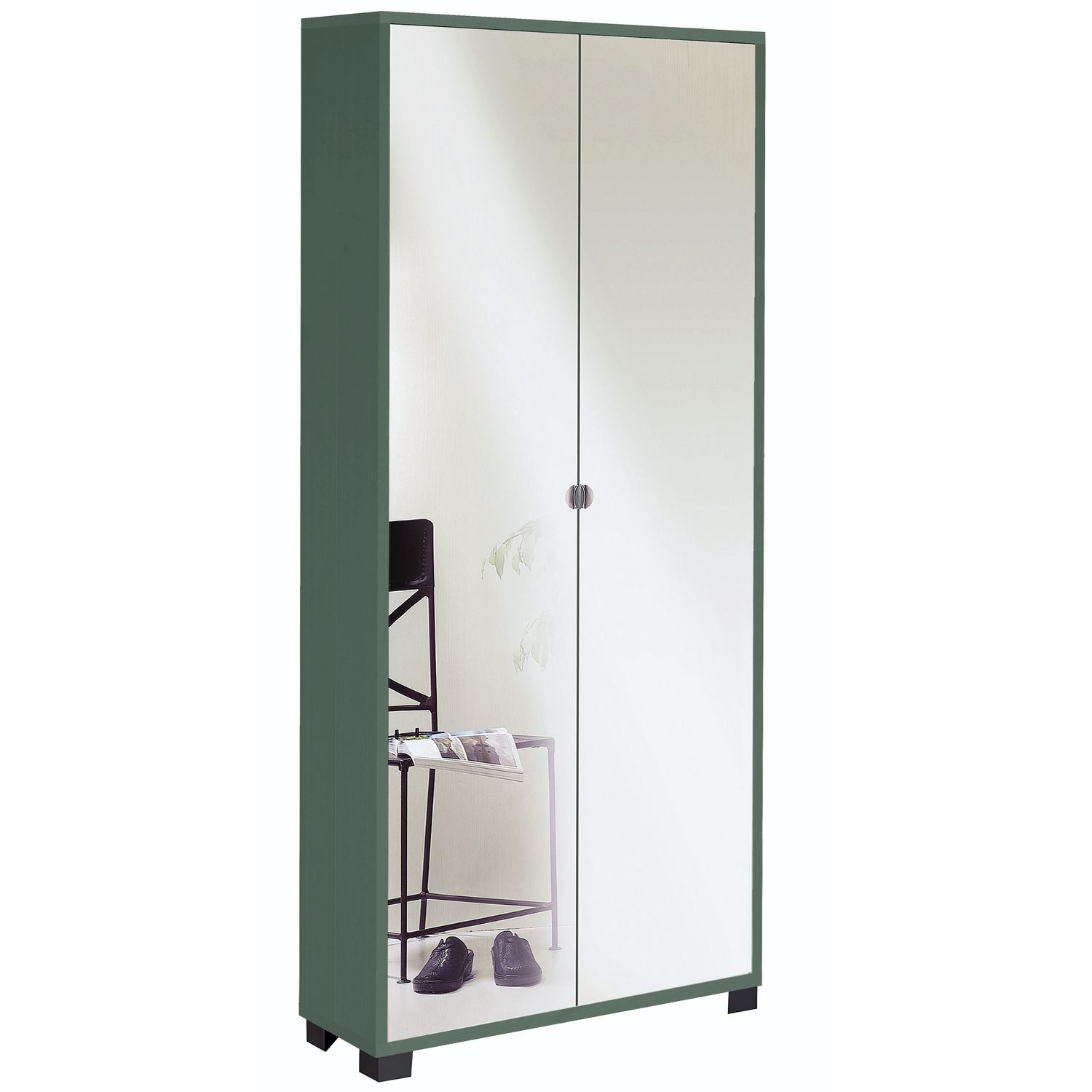 Acquista Sarmog Mobile 2 ante 8 ripiani h 190 cm colore Specchio