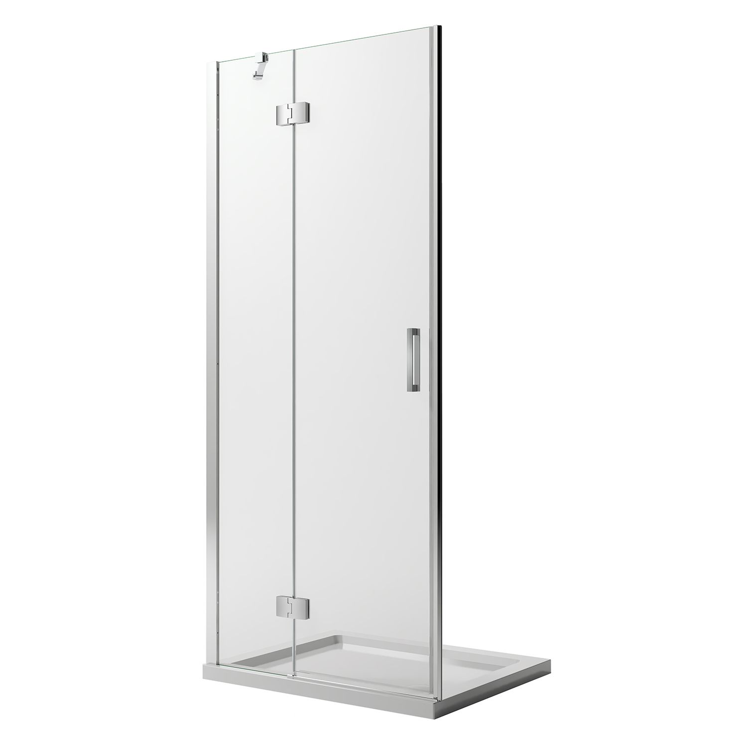 Porta Doccia 70CM H190 Vetro Trasparente con Easy-Clean mod. Flip Anta +  Profilo