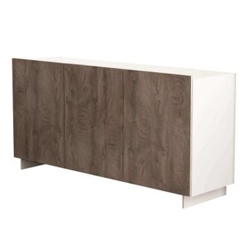 Credenza di colore Bianco e Rovere chiaro mod. Carlile