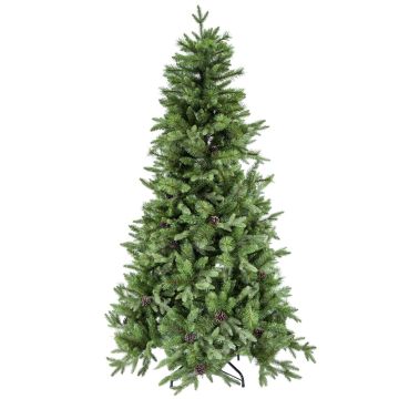 Albero di Natale con pigne 1274 rami Verde polietilene, pvc, aghifoglio e pigne ø107 h 150 cm