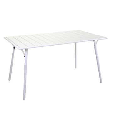 Tavolo pieghevole in Metallo Bianco 140x80 cm 74 cm mod. Rovigo