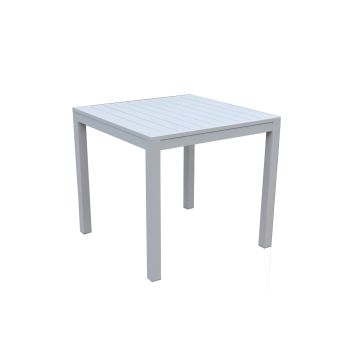 Tavolo in Alluminio Bianco 70x70 cm 75 cm mod. Sullivan