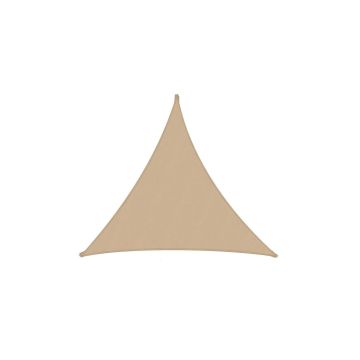 Vela ombreggiante in Poliestere Sabbia 3,6x3,6x3,6 metri Triangolare mod. Tre corde di 2,4 metri
