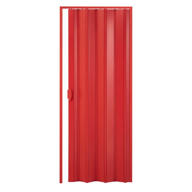 Porta a soffietto da interno in kit in PVC mod. Simona Rosso 82x210 cm